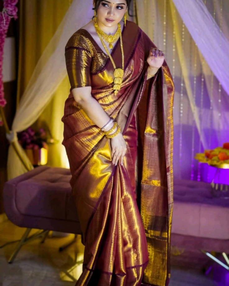 প্রিমিয়াম কাঞ্চিপুরম সিল্ক শাড়ি