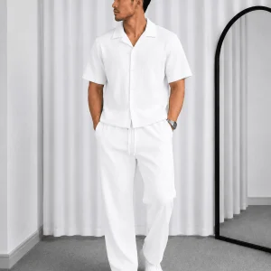 Premium quality casual platted shirt & pant set !!